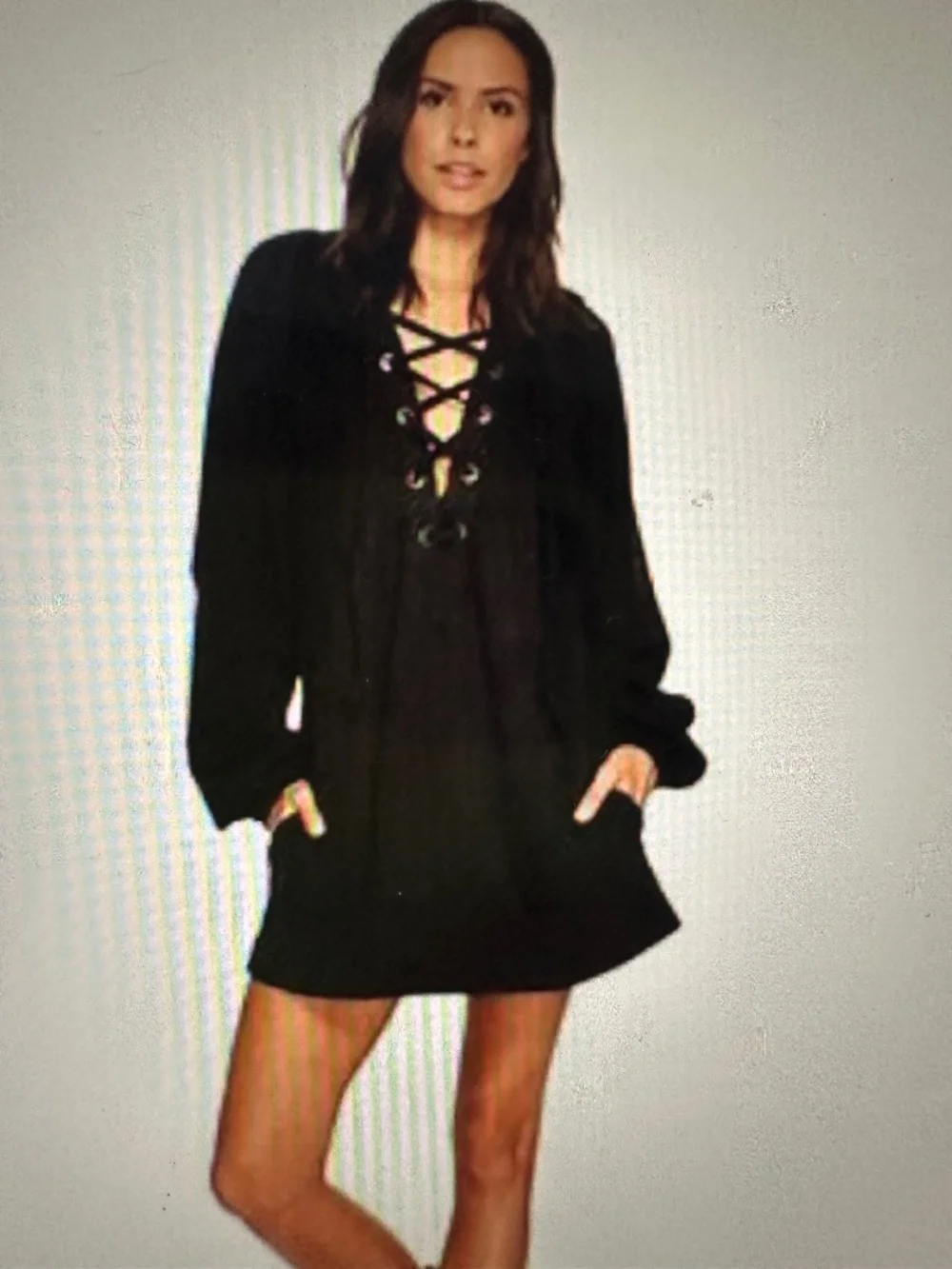 Free People Wellington lace-up oversized tunic/ Dress. NWT